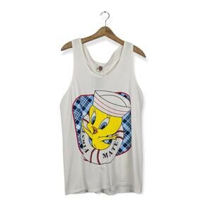 Vintage 90's Looney Tunes Tweety Bird First Mate Tank Top